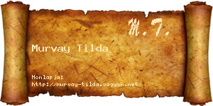 Murvay Tilda névjegykártya